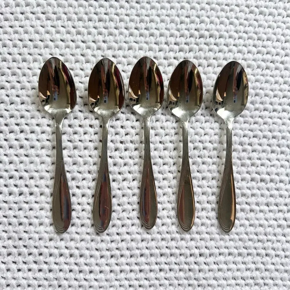 Oneida Stainless Camber Windswept Scroll Flatware Set of 5 Teaspoon Replacements
